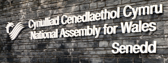 National Assembly for Wales sign